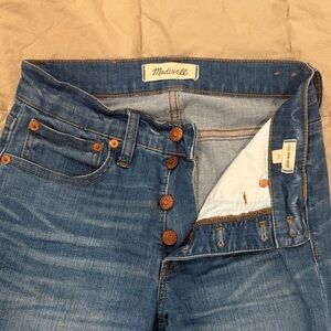 Madewell High Rise Blue Jeans with Button Fly
